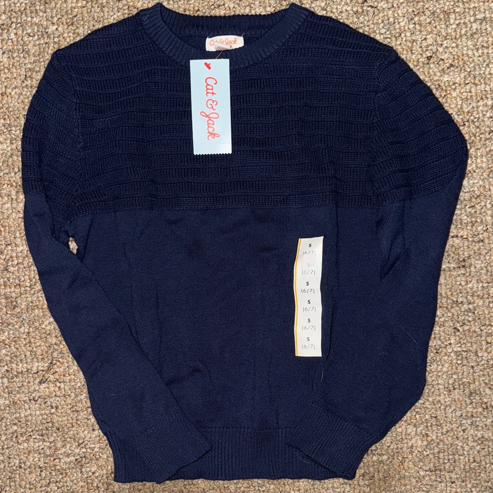 Cat & Jack Boys Navy Sweater